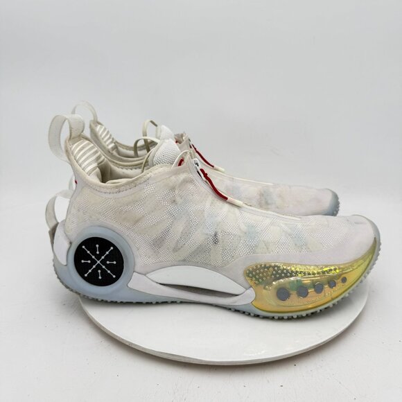 Li-Ning Way of Wade 9 Infinity Men Sz 12.5  ABAR119-7 White Pull On Running Shoe - Picture 4 of 12